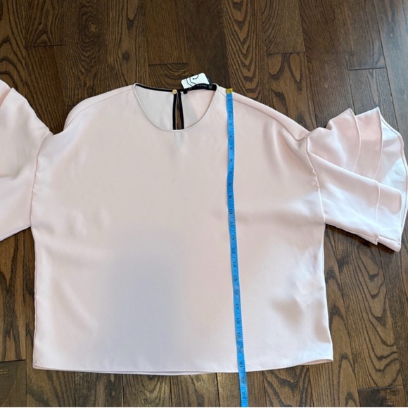 NWT Zara Blouse Small Pink Ruffles $199 Retail Barbie Pretty Girlie Office - Picture 10 of 10